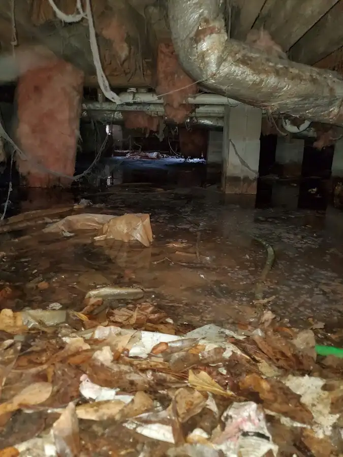 Crawl space flood assessment for Commercial Water Damage Restoration in Kodiak